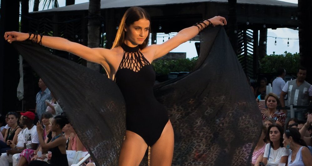 Gottex Swimwear struck the runway with bold black pieces at Miami Swim Week