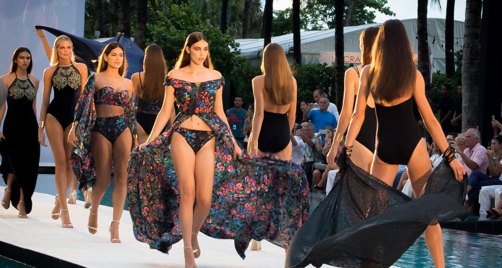 Gottex Swimwear struck the runway with bold black pieces at Miami Swim Week.