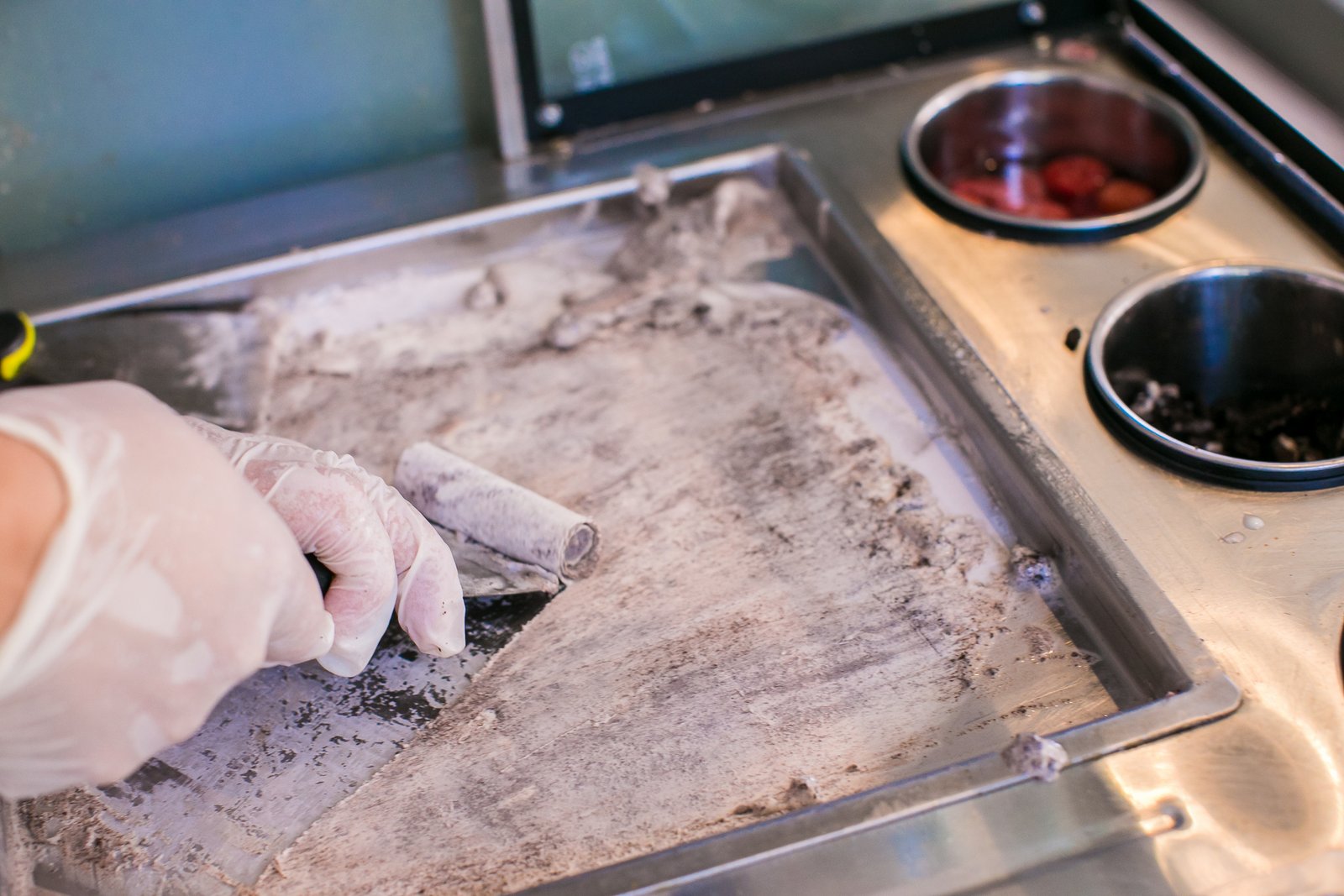 Rolled Ice cream finally in Miami every Sunday at Nikki Beach