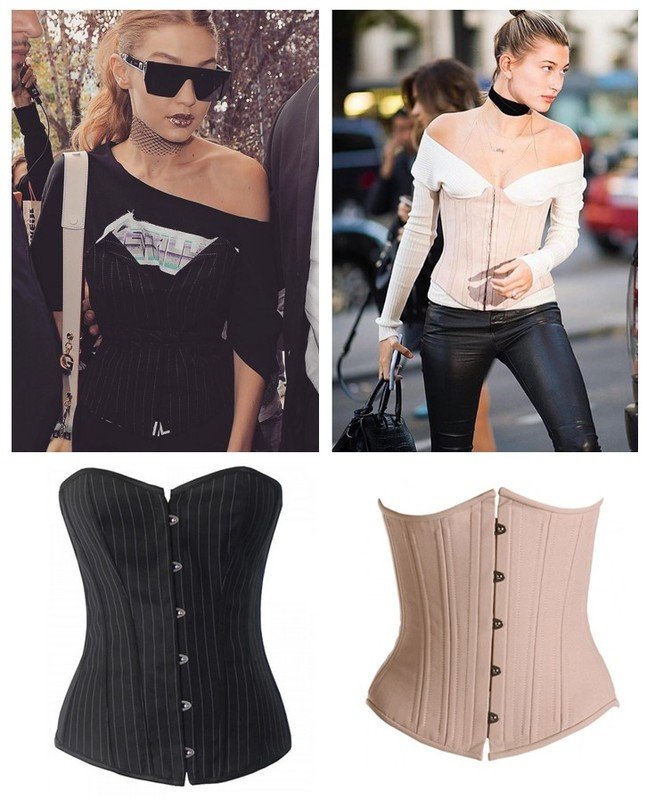 Get the look: Corsets to Copy Gigi Hadid & Hailey Baldwin’s Street Style
