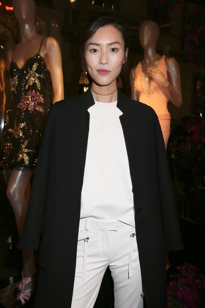 Celebrities Kendall Jenner, Liu Wen, Mariacarla Boscono at LA PERLA boutique opening in Milan