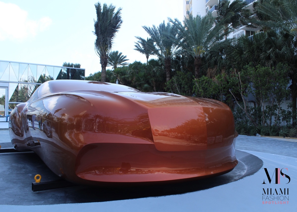 Bentley Motors and Dezer Development unveil floating speed form sculpture