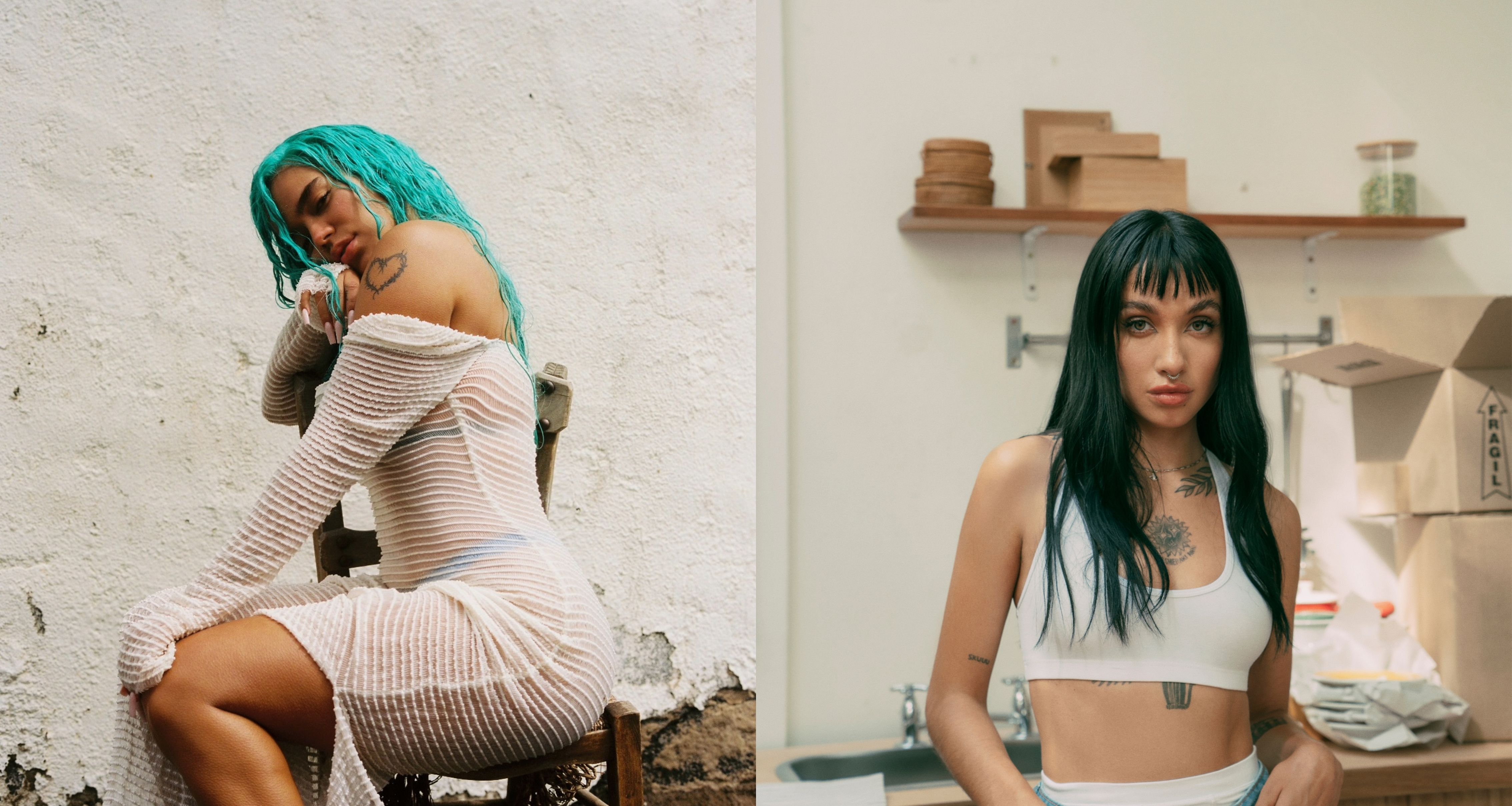 Karol G y María Becerra. Las Nominaciones 'Premios Tu Música Urbano' 2022 por primera vez en Telemundo Las Nominaciones 'Premios Tu Música Urbano' 2022 en vivo en Telemundo - Karol G y María Becerra Pisando Fuerte