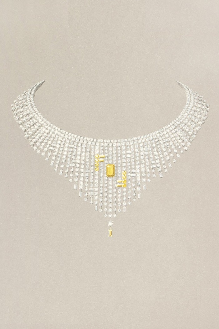 FENDI Flavus Necklace revealed on the Fendi Couture Autumn/Winter 2022 