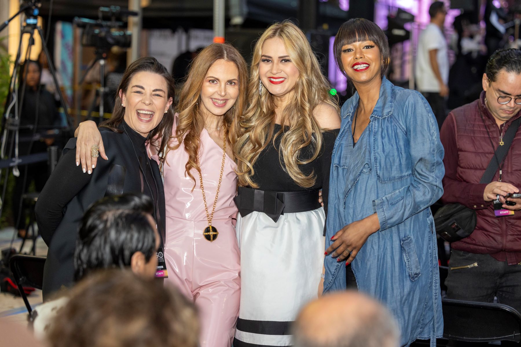 Gussy Lopez,  Athina Marturet, and Silvana Camargo and Alma Delgado. Photo Credit: Humberto Vidal.