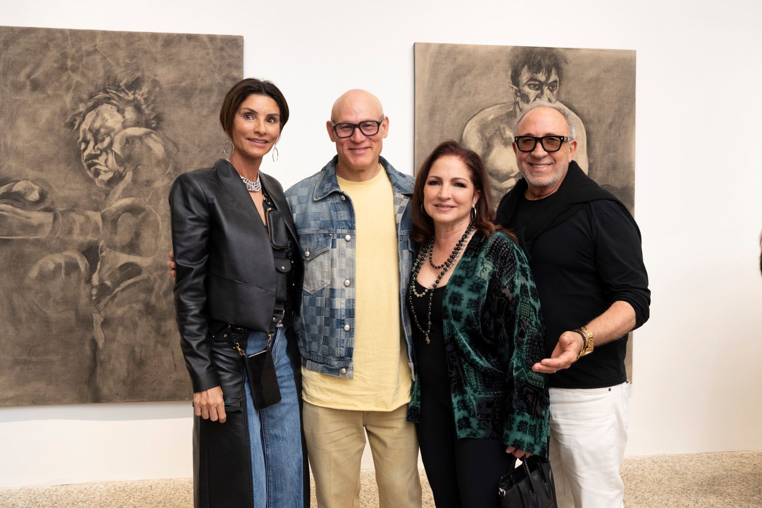 Ingrid Casares, Craig Robins, Gloria Estefan & Emilio Estefan