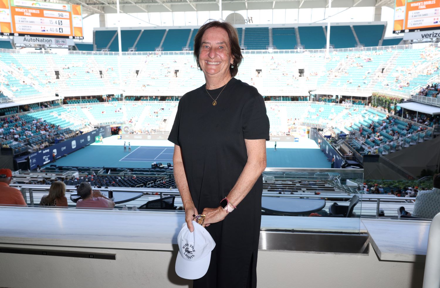 Béryl Lacoste Hamilton at the Miami Open.