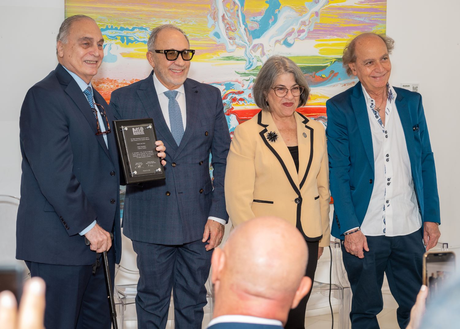 Rafael Diaz-Balart, Emilio Estefan, Mayor Daniela Levine Cava, and Eduardo Marturet. Photo Credit: William Benshimol.