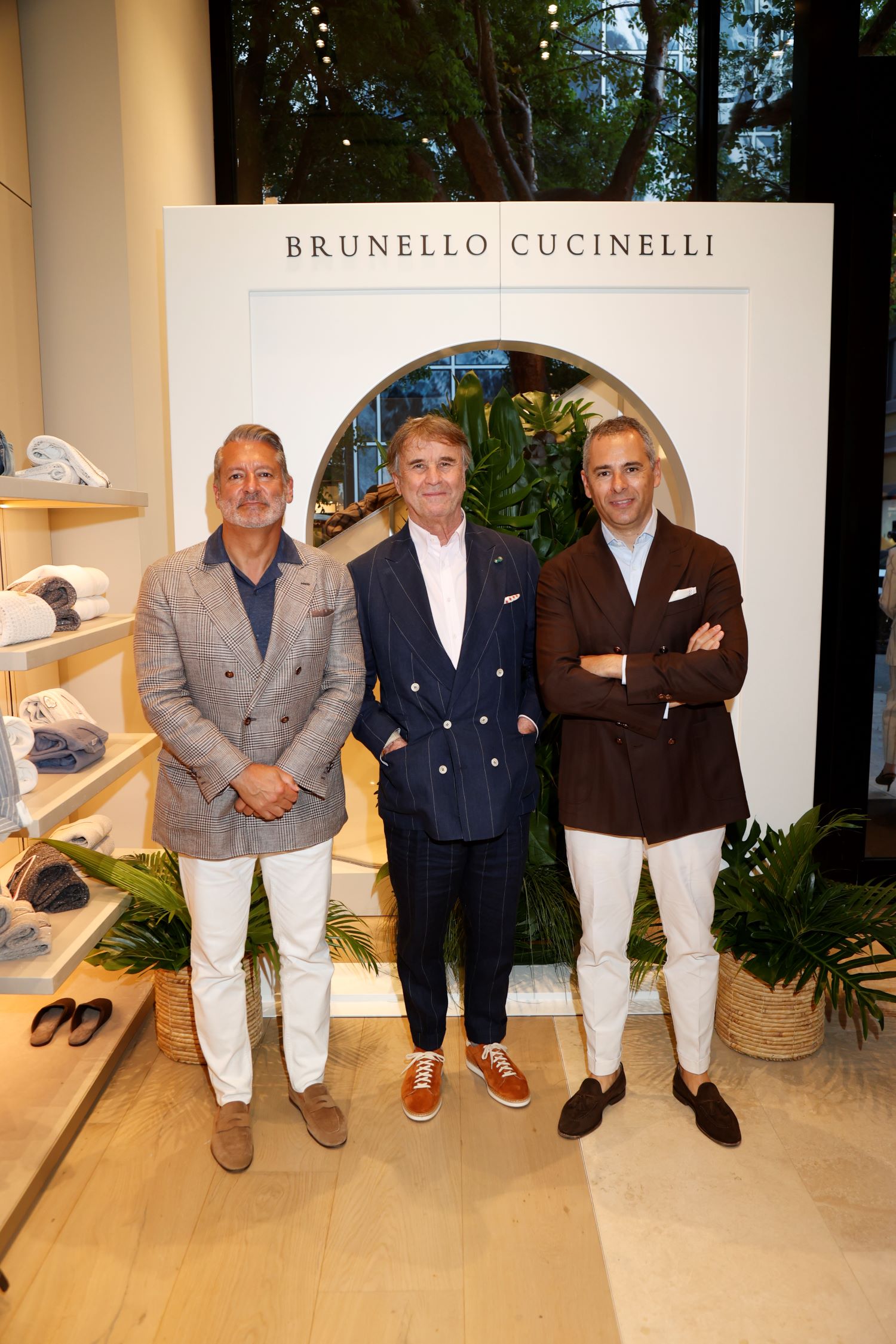 Brunello Cucinelli Event Ramin Arani, Brunello Cucineli, Luca Lisandroni