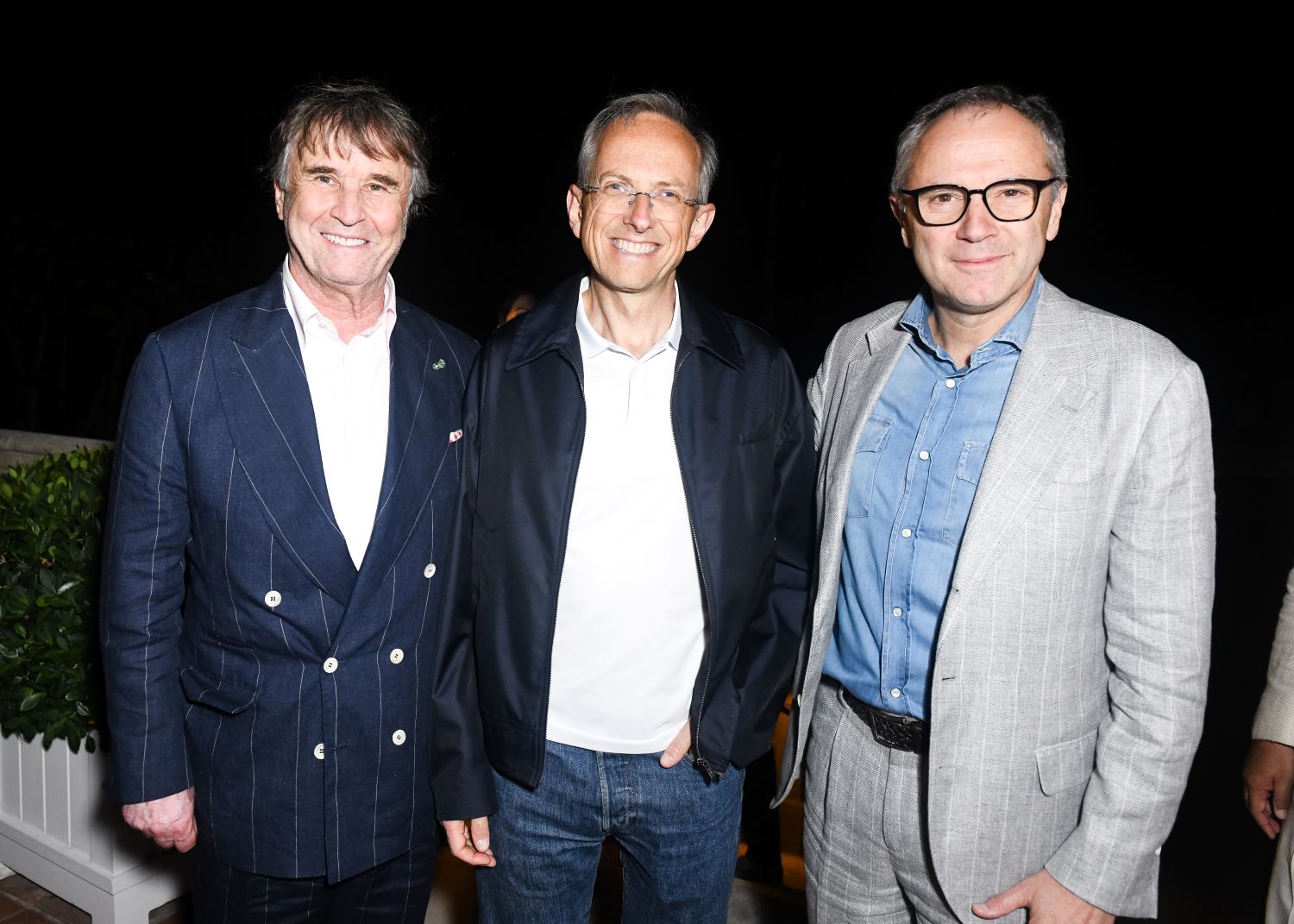 Brunello Cucinelli, Benedetto Vigna, and Stefano Domenicali Brunello Cucinelli, Benedetto Vigna, and Stefano Domenicali