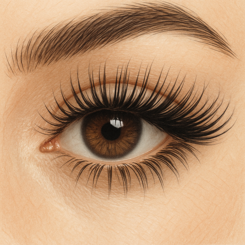 2. Textured Volume Sets: Soft Yet StrikingGone are the days of uniform volume. In 2025, textured volume sets are all the rage. They offer fullness without looking too symmetrical, blending short, medium, and long lashes in one set for a multidimensional effect.
JJ’s Tip: Volume doesn’t have to mean dramatic. Light volume fans (2D–4D) can still give you a noticeable, yet airy result that flatters all eye shapes.