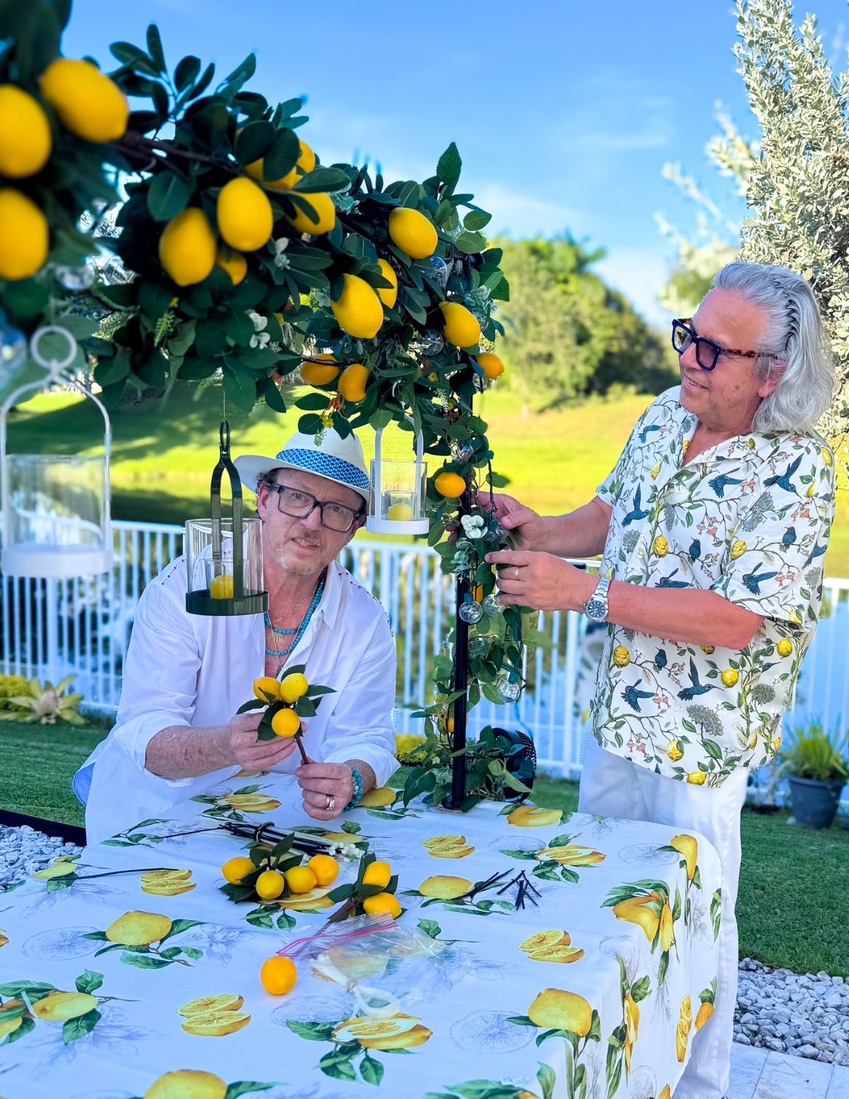 Amalfi Coast inspired table decor