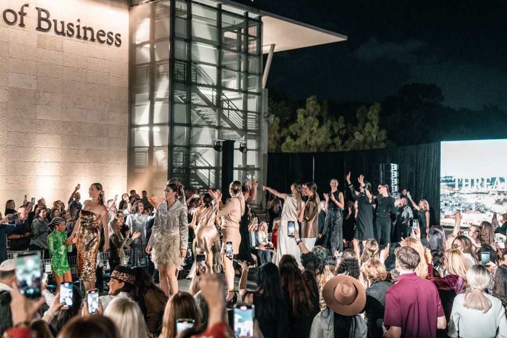 Elie Tahari presenting his latest collection in Miami.