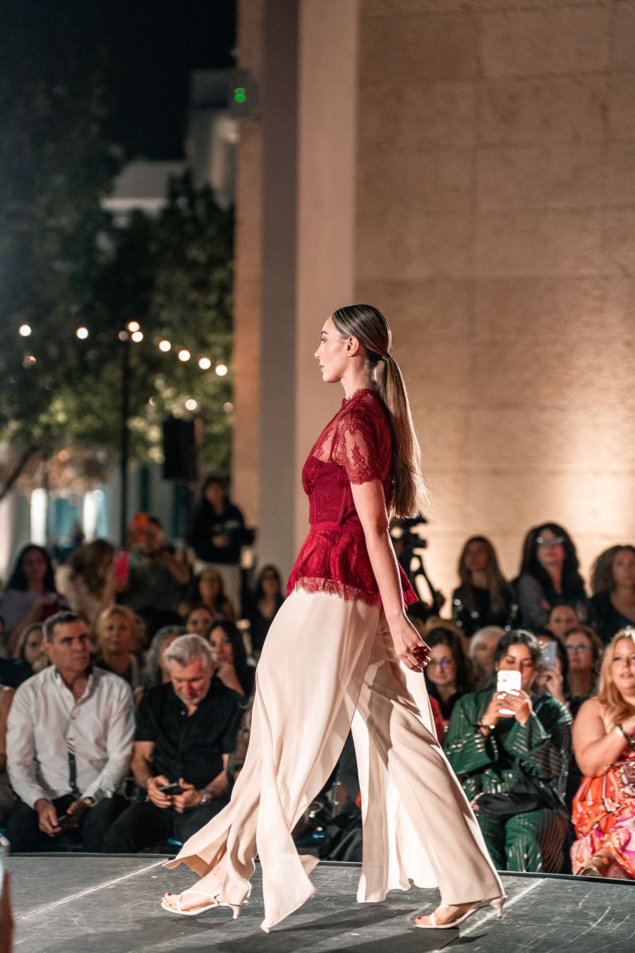 Elie Tahari Runway Show at St. Thomas University in Miami honoring female soldiers.