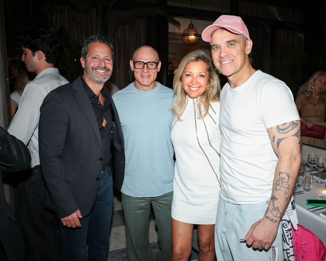 Lior Zohar, Craig Robins, Erica Zohar, and Robbie Williams