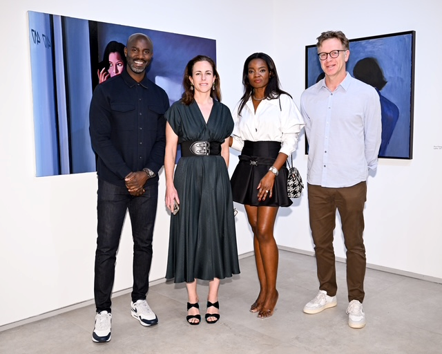 Miami Design District Celebrates Art Week With Walking on Air: Oti Roberts, Adriana Cisneros, Remi Roberts, and Nick Cisneros.