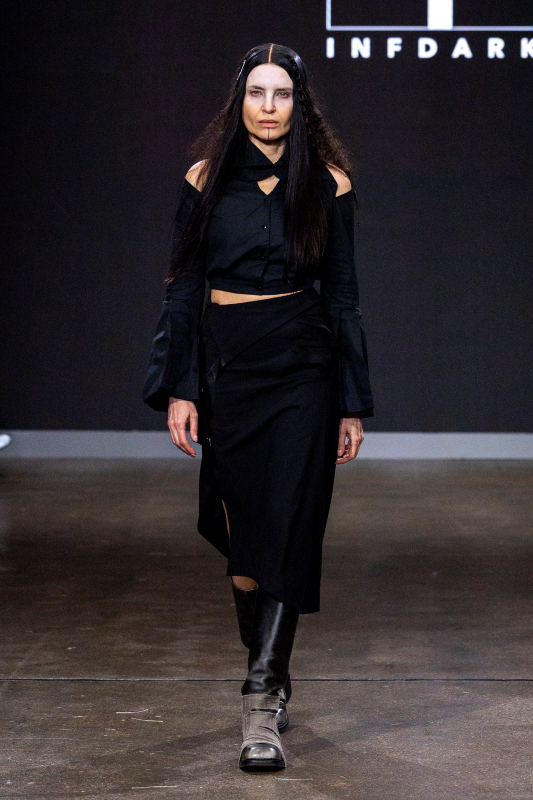 INF Look-Twice Layering Autumn Winter 2026 collection at London Fashion Week INF Look-Twice Layering Autumn Winter 2026 collection at London Fashion Week