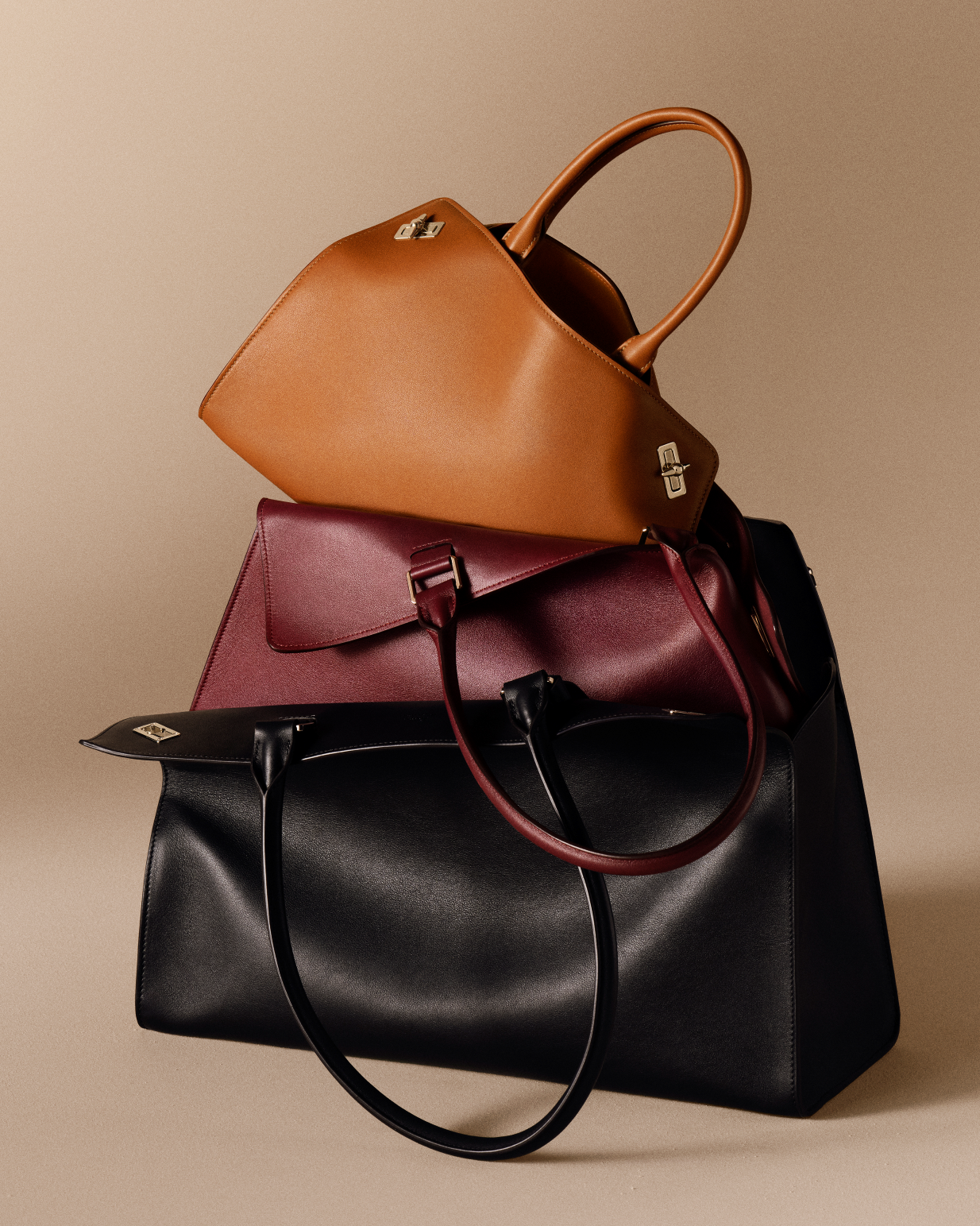 Black, Caramel and Cartier Burgundy Black, Caramel and Cartier Burgundy